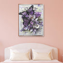 DIY Two Butterflies Full Round Drill Diamond Painting Rhinestone Handwork Newly