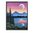 Full Cross Stitch 11CT Lake Stamped DIY Cotton Thread Embroidery Decor (1) Newly
