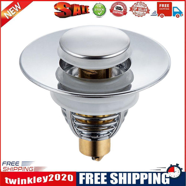 Pop-Up Bounce Core Wash Basin Drain Filter Push-type Bathtub Plug Stopper
