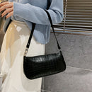 Alligator Pattern Party Wristlet Clutch PU Underarm Bag for Women Shoulder Purse
