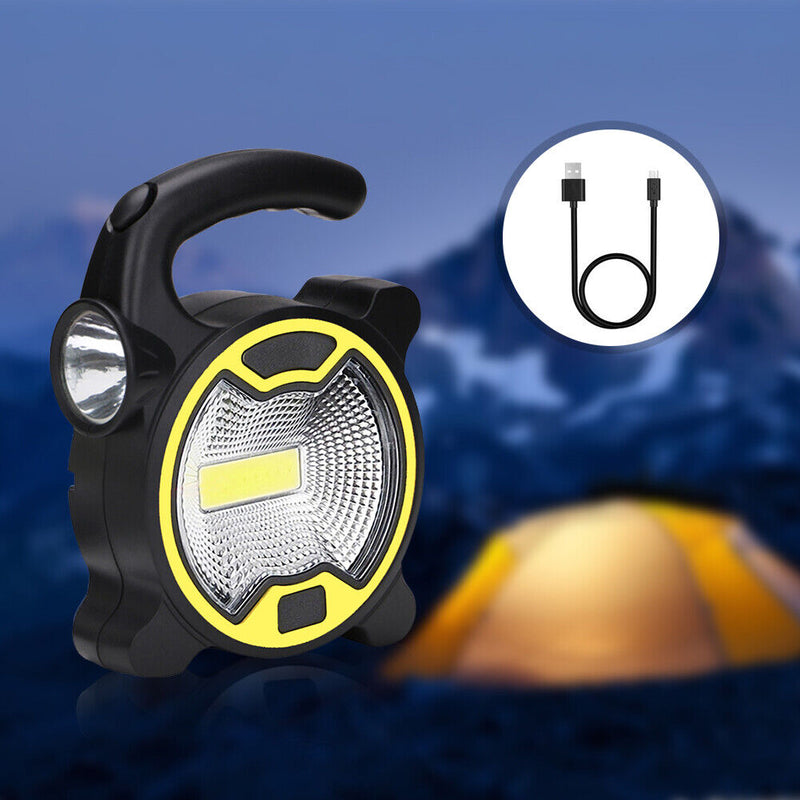 COB LED High Power Work Light Portable Waterproof Camping Lamp (Yellow) Newly