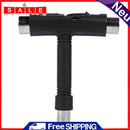 T-Type Skateboard Tool Socket Wrench Kick Scooter Tensioner Hand Tools Black