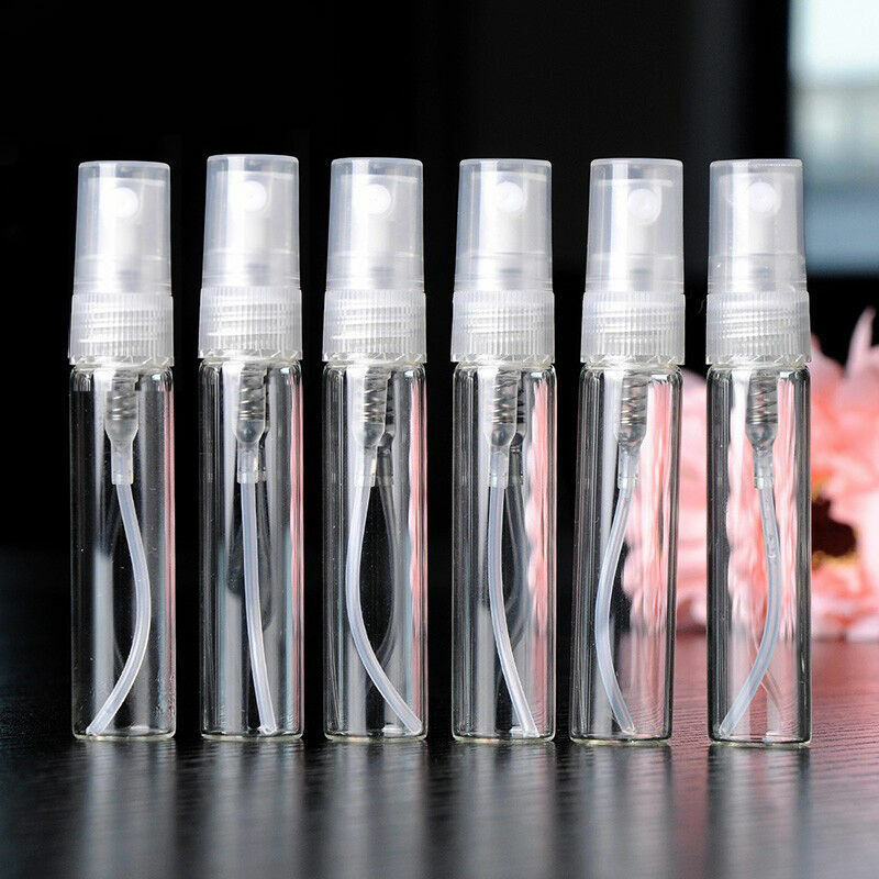 12 Pcs Mini Glass Transparent Small Empty Spray Bottle Ato B5G6 Perfume F3B8