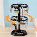 Rotating Organizer Plastic Jewelry Display Stand Rack Jewelry Dish Storage Shelf