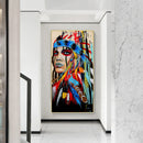 Indigenous Girl Oil Paint By Numbers Kits Canvas Picture DIY Home Decoration