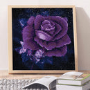 5D DIY Full Drill Square Diamond Painting Purple Rose Cross Stitch Mosaic