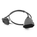 0.6M EU Power Adapter Cord 90 Degree Angled 2Pin Male to Female Plug Power Cable