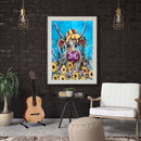 #A Colored Hearts Oil Paint By Numbers Kits DIY Handpainted on Canvas Wall Art