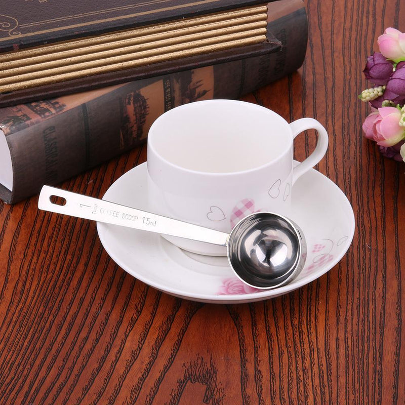 5Pcs 15ML Coffee Scoop Thicken Stainless Steel Tablespoon Measuring Spoon