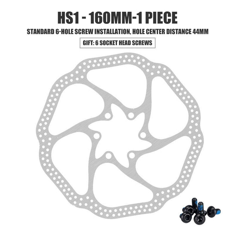 HS1 160mm Mountain Bike Disc Brake Rotor 6-Bolt MTB Brake Disc Bicycle Parts