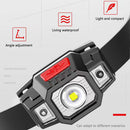 LED Mini Headlamp Outdoor Portable Wave Sensor Headlight Head Torch Flashlight
