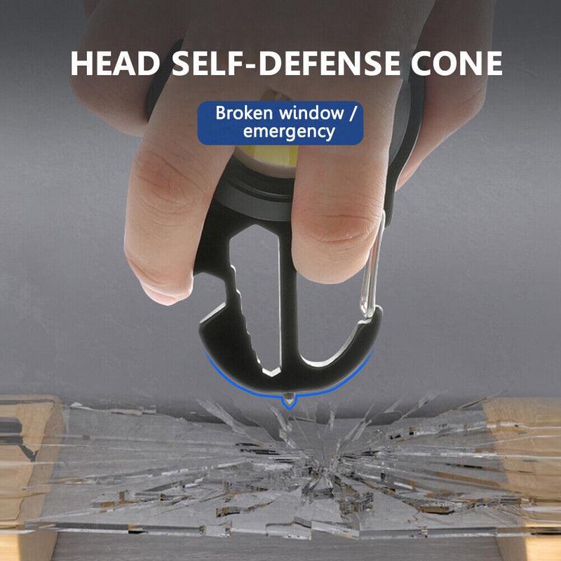 #A Multi-functional LED COB Flashlight Keychain Portable Bottle Opener for Campi