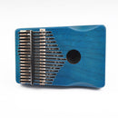 17 Keys Kalimba Wood Mahogany Mbira Thumb Piano Musical Instrument (Blue)