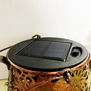 LED Solar Watering Can Lamp Garden Shower Art Metal Iron Kettle Light (B) Newly