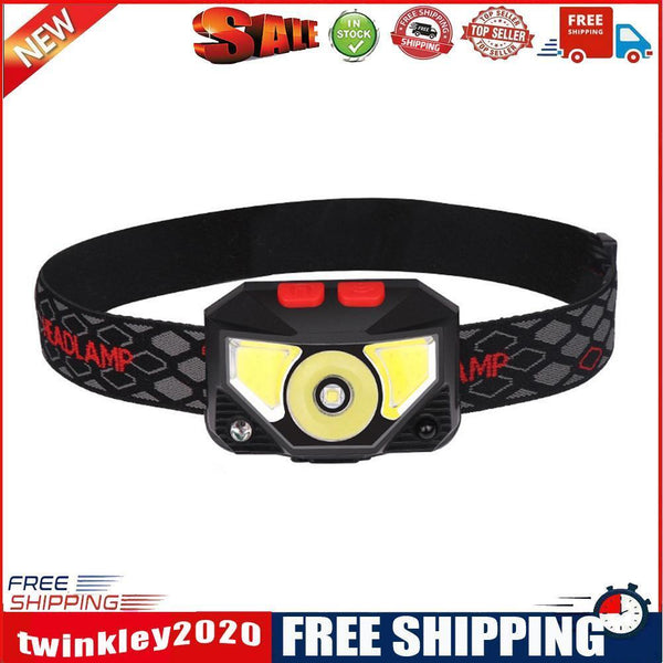 XPG COB LED Sensor Headlight Rechargeable 6 Modes Outdoor Camping Headlamp