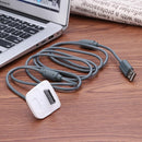 1.8m Dual Magnetic Ring USB Charging Cable for Xbox 360 Controller (Grey) Newly
