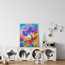 Paint By Numbers Kit DIY Flowers Tree Colouring Oil Art Picture Ornaments