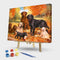 Acrylic Painting By Numbers DIY Dog Drawing Hand Painted Wall Pictures Craft