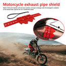 Universal Silicone Motorcycle Silencer Round Oval Exhaust Protector (Red) Newly