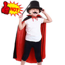 Halloween Black Red Cape Reversible Dracula Devil Cloak Fancy Dress 80c`