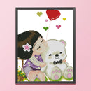2 Strands DIY 30x36cm Embroidery Kits Cross Stitch Stamped Art Craft Home Decor