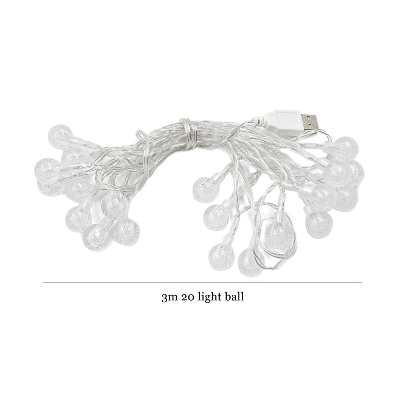 Globe String Lights - USB Powered LED Fairy Lighting for Outdoor Camping Tent