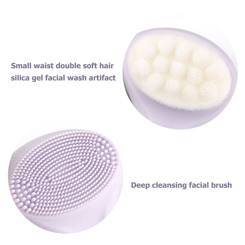 Silicone Face Cleanser Brush Washing Double-Side Massage Portable Skin Care Tool