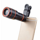 Universal12x Optical Zoom Camera Telescope Lens with Clip for Mobile Phone Newly