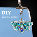 4pcs DIY Full Drill Diamond Key Chain Bee Pendant Cross Stitch Keyrings Cra