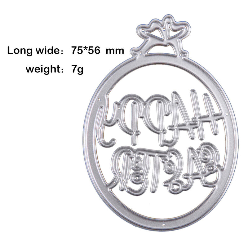 Happy Metal Cutting Die Stencil DIY Scrapbooking Album Embossing Paper Card