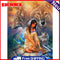 Girl and Wolf Oil Paint By Numbers Kits DIY Craft Coloring Drawing Home Decor