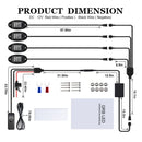 Waterproof Car Underglow RGB LED Rock Lights Chassis Music Lamps (1 to 4) Newly