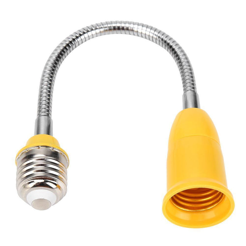5pcs E27 LED Holder Universal Flexible Extension Lamp Socket(Yellow)
