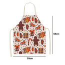 Christmas Printed Kitchen Aprons Waterproof Linen Oil-proof Apron (SD317)