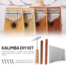 17 Keys Kalimba DIY Replacement Parts with Keys Bridge Tuning Hammer Kit Newly