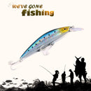 Minnow Fishing Lures 10.5cm 25.4g Sinking Artificial Wobbler Bait (Blue)