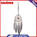 Grey Feathers Beads Wall Hanging Dream Catcher Door Pendant Pure Handmade Dreamc