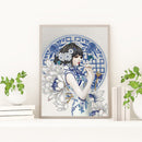 Chinese Style Beauty 5D Diamond Painting Partial Special Shaped Drill (K056)