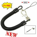 Black Metal Key Chain Retractable Clip Ring Keyring Stretchy Coil HOT C2S0