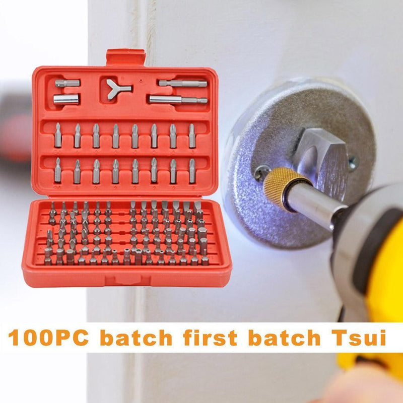 100pcs CR-V Screwdriver Bits Set Phillips Slotted Torx Bit Repair Tools