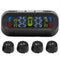 Wireless Solar TPMS LCD Car Tire Pressure Monitoring System + 4 External Sensors