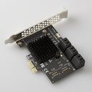 PCI Express 1X to SATA3.0 6 Port Riser PCI-E X1/X4/X8/X16 PCI-E Extenders
