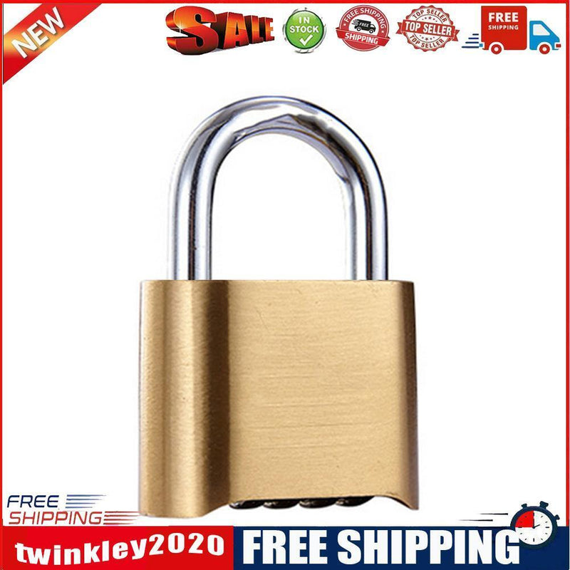 Waterproof Brass Padlock Four-Digit Combination Password Copper Lock (70mm)