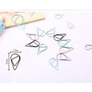 Cute Creative Atationery Student Metal Bookmark Paper Clip Water Drop