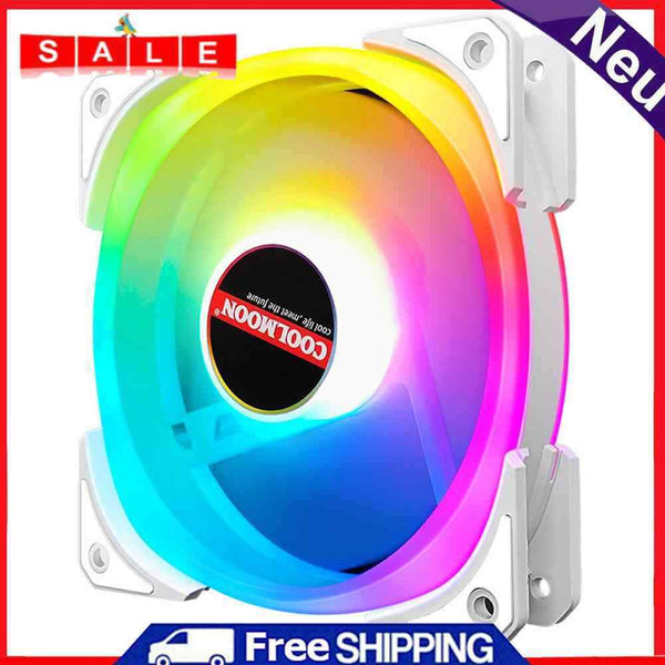 COOLMOON 120mm Small 6Pin Chassis Cooling Fan ARGB Quiet Desktop Case Radiator