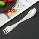 Camping Portable Tableware Cutlery Tool Fork 3 in 1 Stainless Steel Spoon