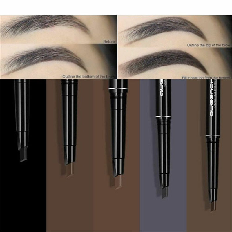 Eyebrow Pencil With 5 Colors Refill Lead Brow Tattoo Pen Automatic Rotate