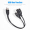 High Speed USB2.0 Male to Dual USB Female USB Charging Y Splitter Extension Cord