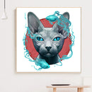 5D Diamond Painting Hairless Cat Full Round Drill Mosaic DIY Rhinestone Arts