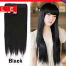 Addorable Girls Lady Long Straight Clip on Hair Extension Black Fiber 60c